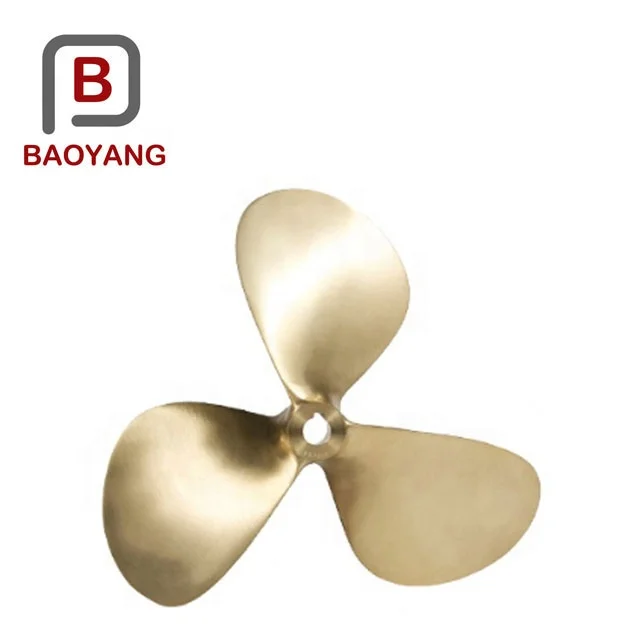 Large Fishing Marine Inflatable High Speed Brass Bronze 3 Blade Propeller Boat Propeller