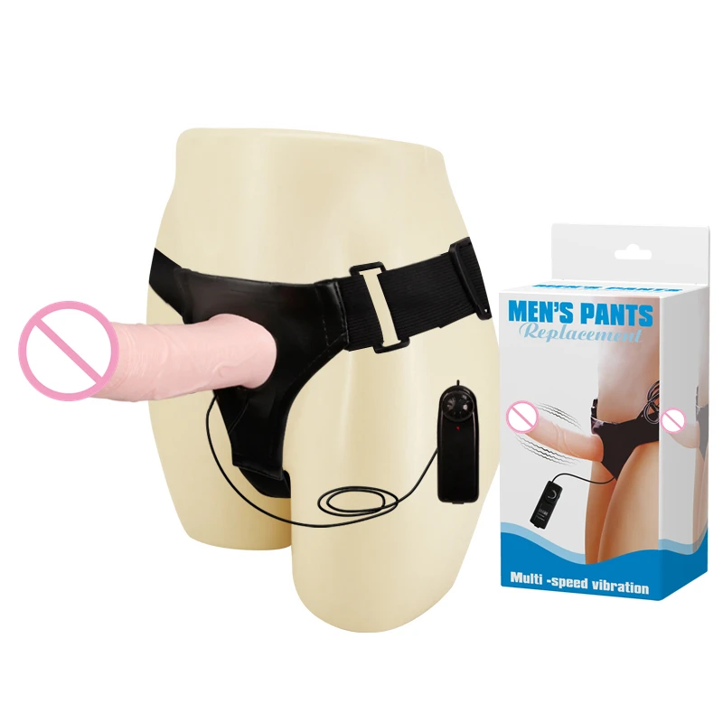 Vibrating Strap on Dildo for Men Strap on Hollow Dildo for Male Penis Strapon Dildos Vibrador