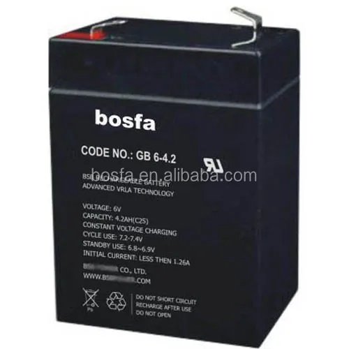 guangzhou battery 6volt 4.2ah lead acid agm battery for security camera