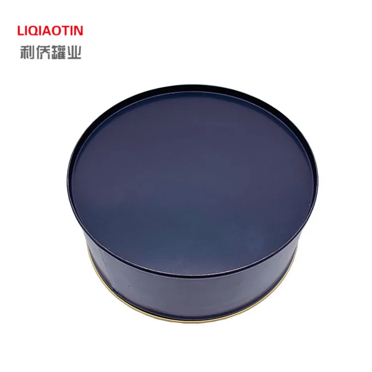 Factory direct high quality tin cans Handmade cookie boxes Black round cans