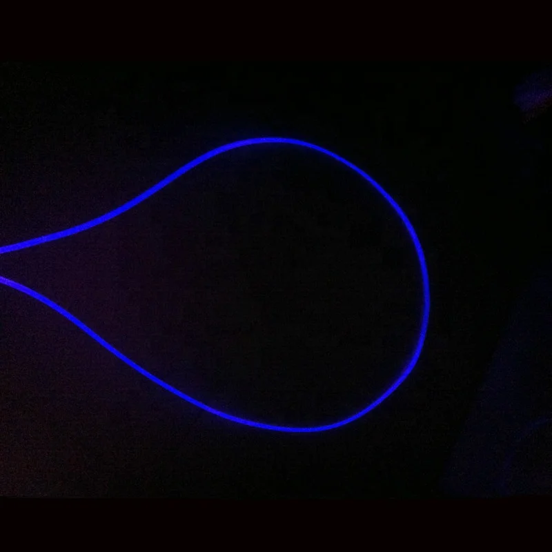 High quality 2mm side glow fiber for car decoration 100m/roll