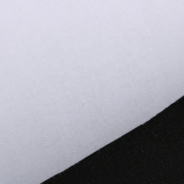 100% Polyester plain Lining Shirt Collar Fusing Cotton Interlining