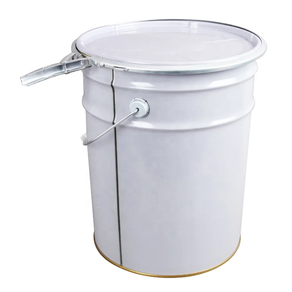 25 liter metal drum with open head lid, 25 liters