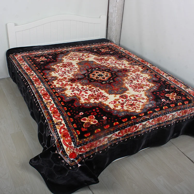 
jacquard gold thread blanket peru alpaca blanket 