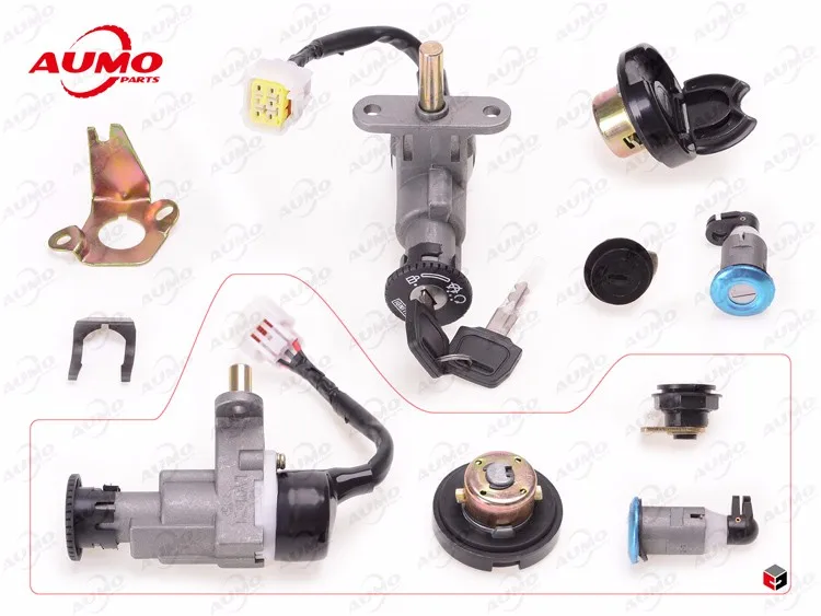 Motorcycle Ignition Switch Fuel Tank Lock Complete Lock Set 7 pcs/set or CPI OLIVER 50