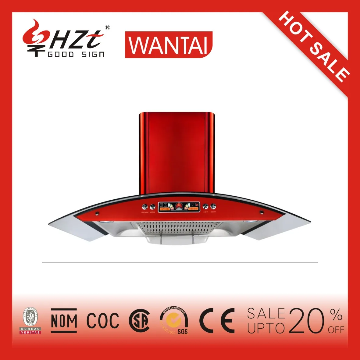Motor Kitchen Cooker Hood Hot Sale Best Quality Good Price Touch Control Copper Stainless Steel & Tempered Glass Household Y-H11