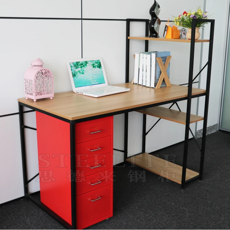 Hot New Home Office Steel-Wooden Unit StudyTable Furniture For Computer