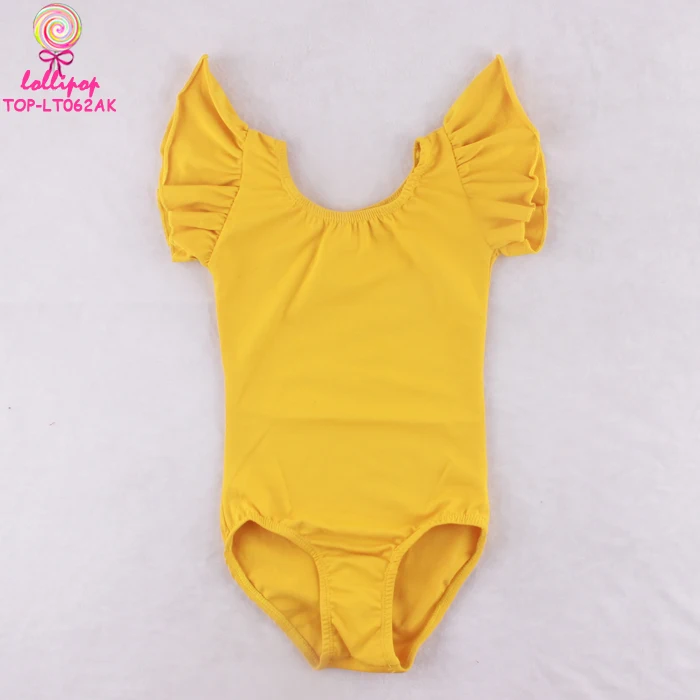 Flutter Sleeve Kids Dance Ballet Baby Clothes Baby Girls Toddler Solid Gymnastics Leotard