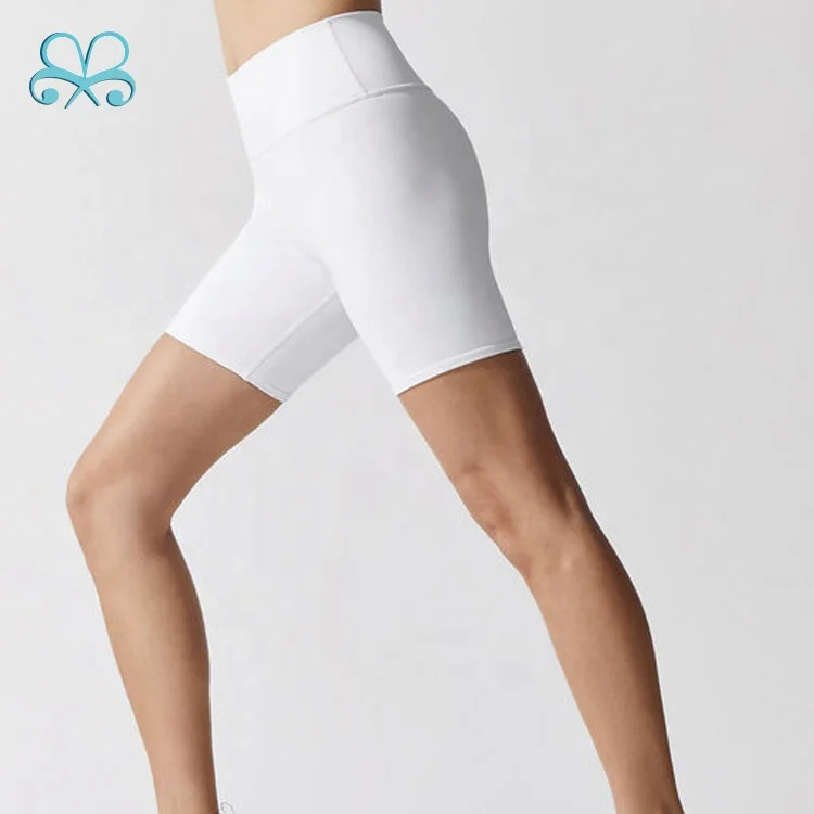 Best quality gym sport push up womens yoga white shorts