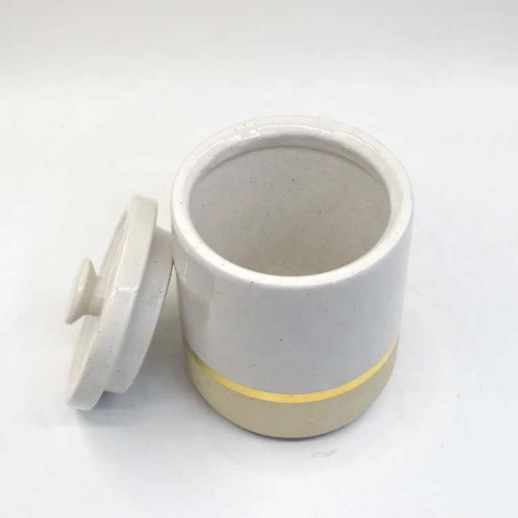 wholesale good looking ceramic cookie jar with ceramic lid