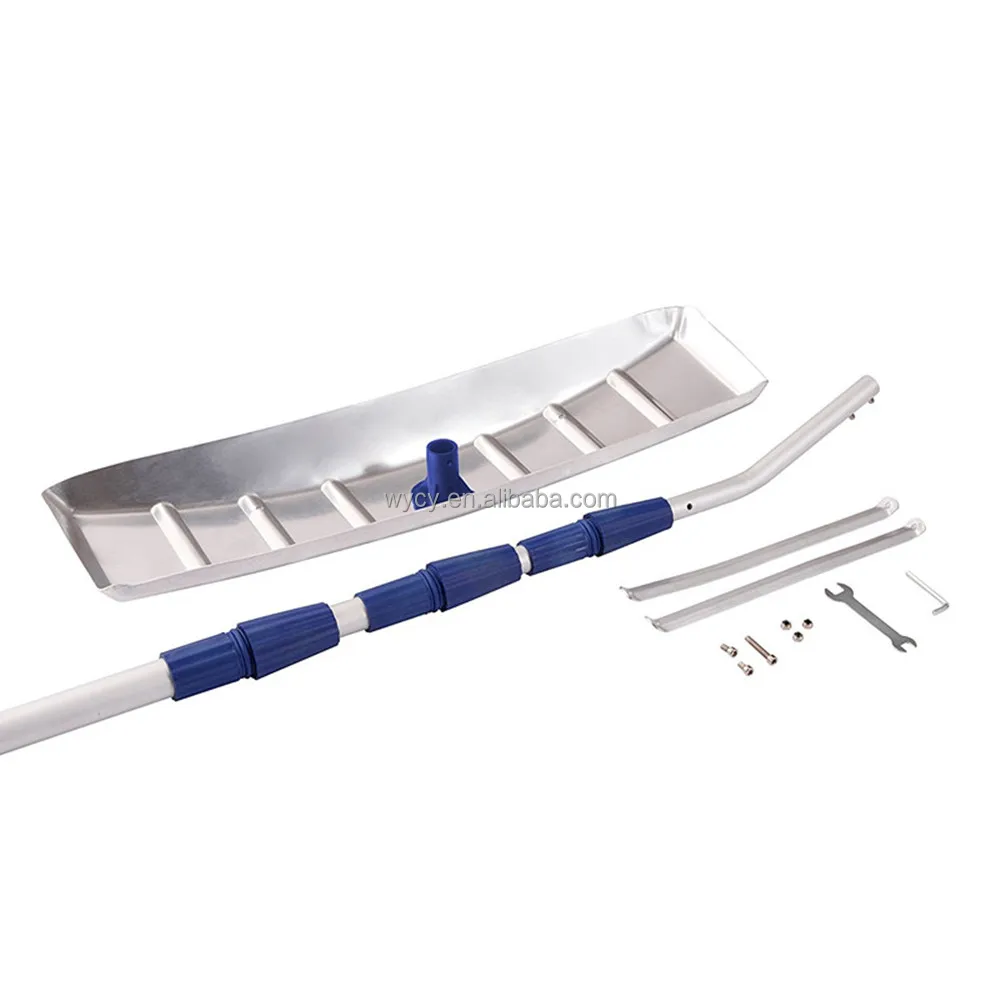 21-Foot Aluminum Snow Shovel Roof Rake Snow Removal Tool with Adjustable Telescoping Handle