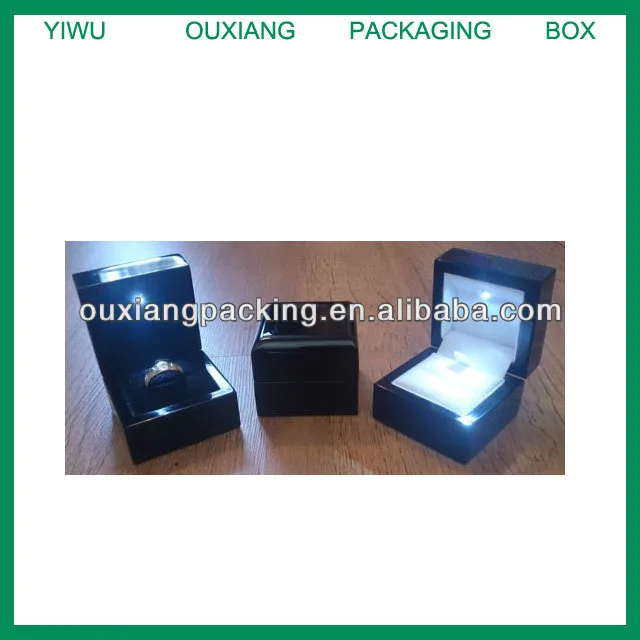 Custom made wooden led ring box wholesale