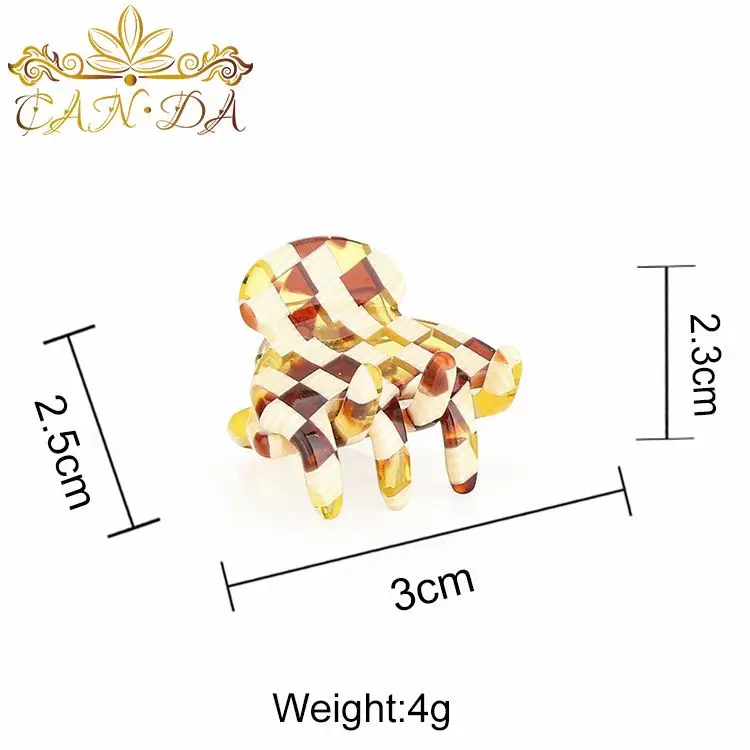 High quality cheap flower acetate hair clips hair stylist ornament hair claw clips for women