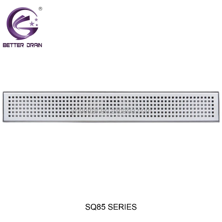 
Linear drains square holes in 85mm width 