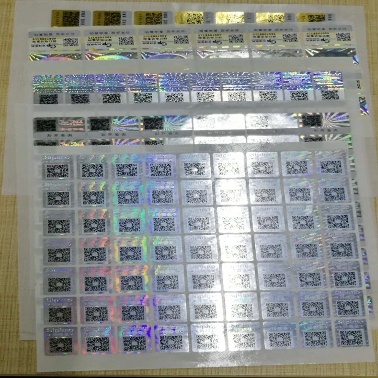 Custom Anti Counterfeiting 3D Anti Counterfeiting Hologram Holographic QR Code Sticker Label