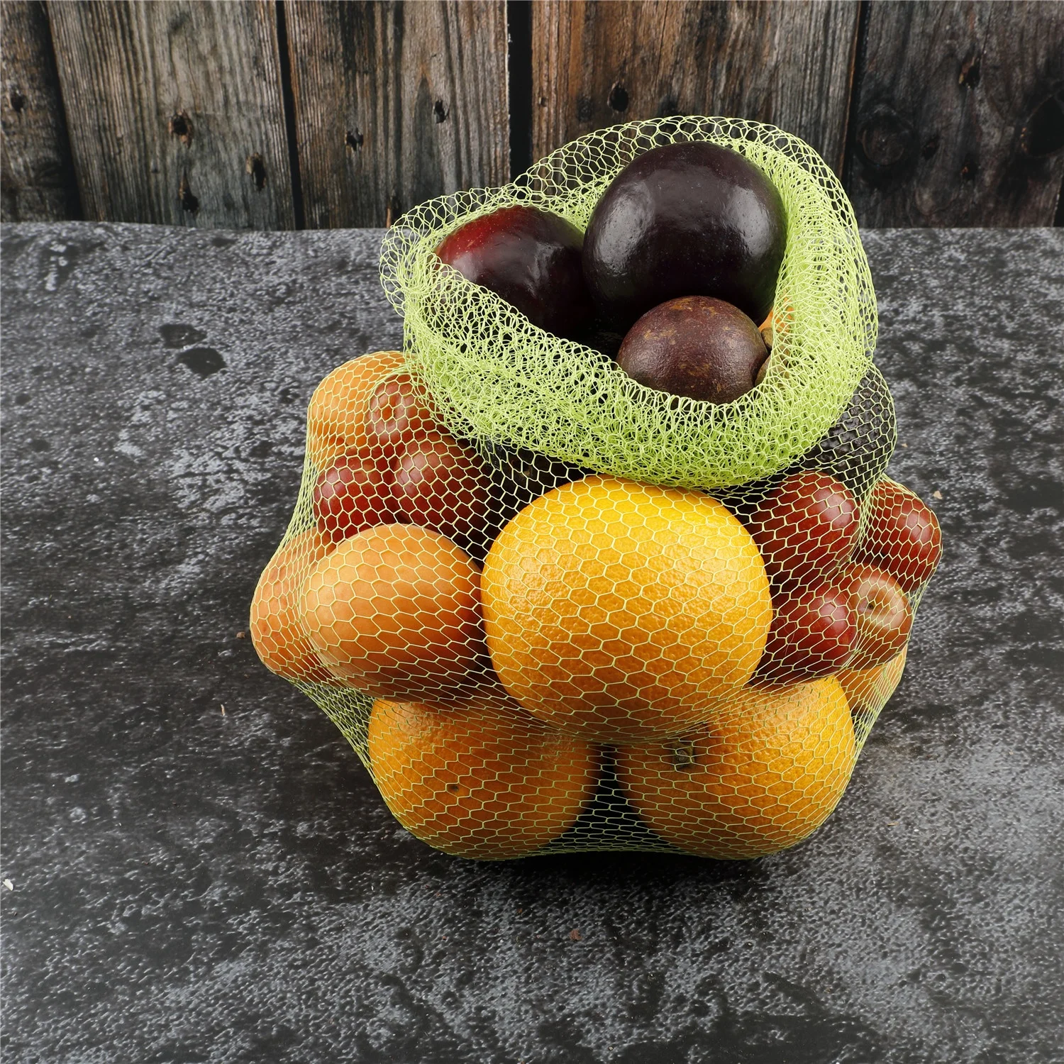 
100% Orange Degradable & Compostable Cornstarch Protection Netting Bag DAB-3-24 fruit and vegetable packaging nets 