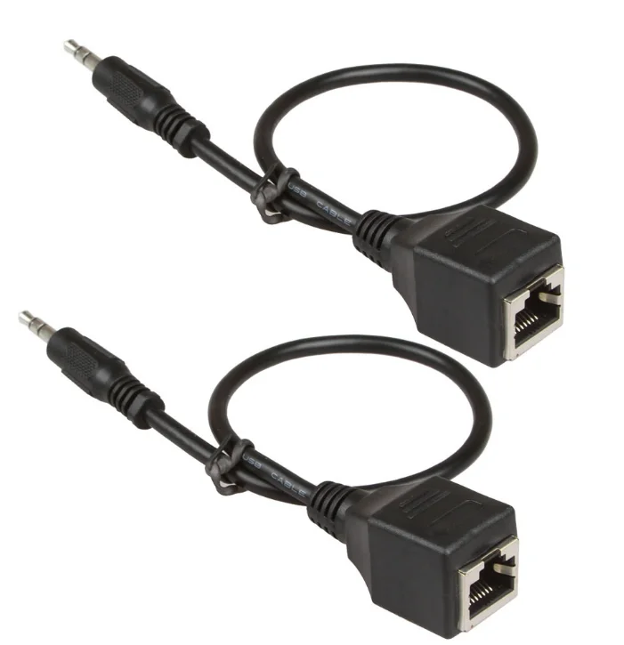 DC3.5mm To RJ45 Socket Ethernet Adapter Wire 30cm Male Jack TRS Audio Cable