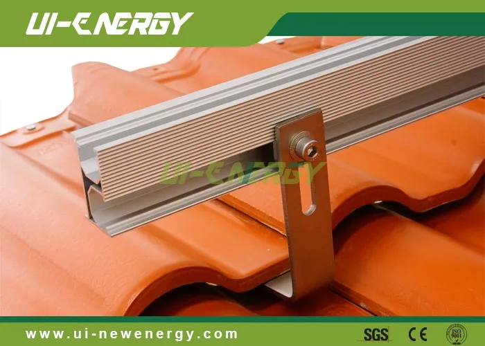 Stainless steel roof hook, pv mounting tile hook, solar roof mount kit