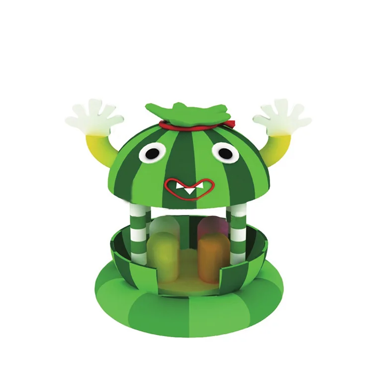 Electric Rotating Coconut Tree Ball pits slide Swing indoor playground soft play merry go round