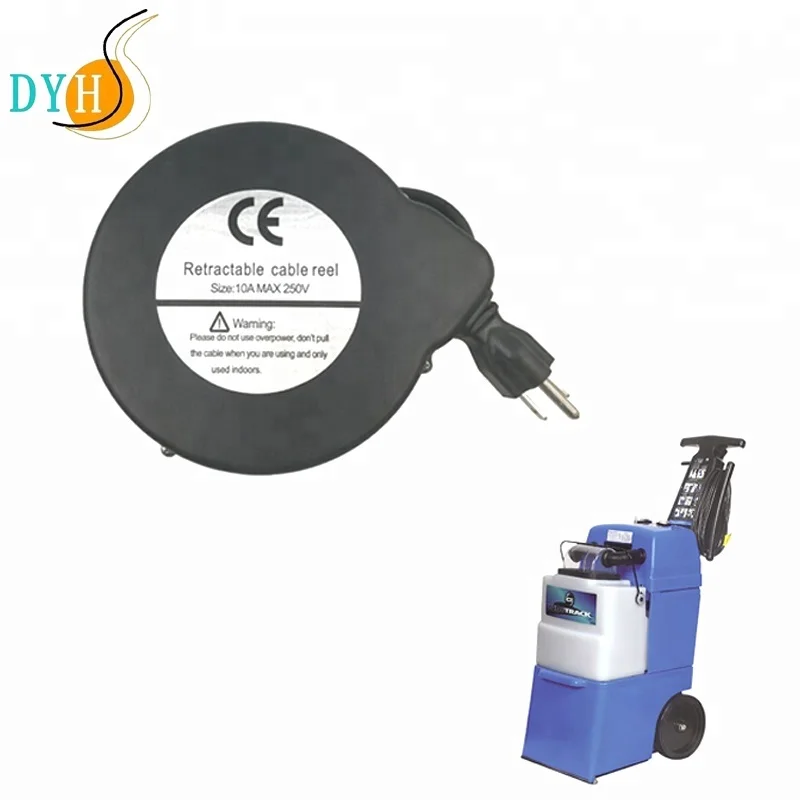customized auto-winder retractable spring loaded cable reel for carpet cleaner machine