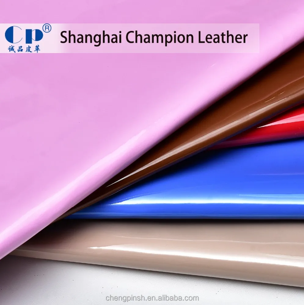 
High Quality Leatherette Mirror Leather Face Pattern Shiny Imitation Vegan Artificial Pvc Pu Leather For Shoes 