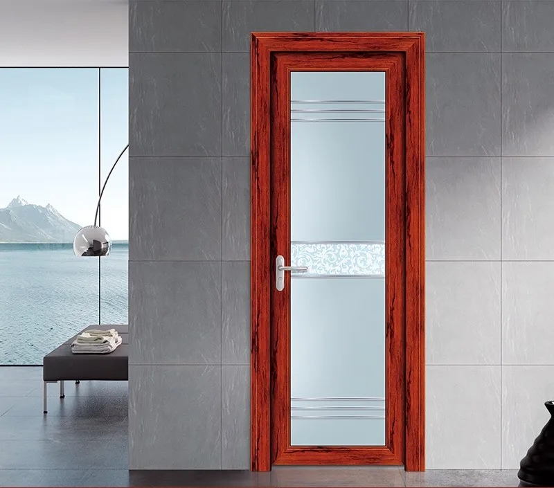 Modern Style Single Swing Aluminum Glass Plastic Doors For Bathrooms Pictures