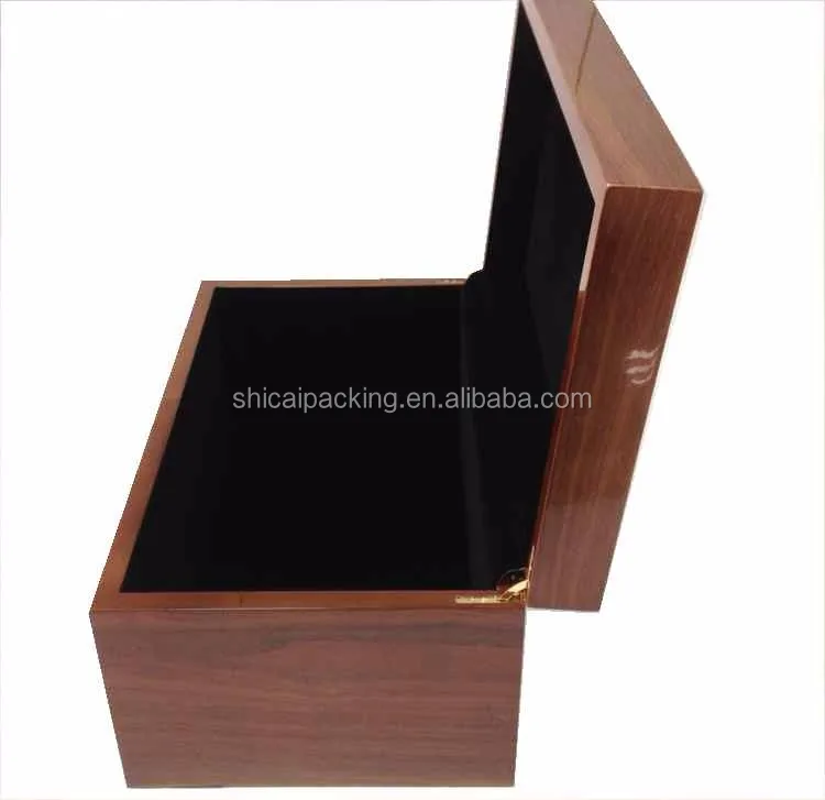 
Walnut Piano Finishing Wooden Boxes For Single Wine Bottles 