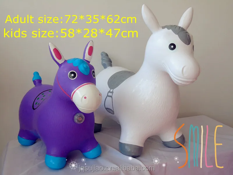 Adult soft inflatable jumping animal toy big size, Bull bouncing bull toy