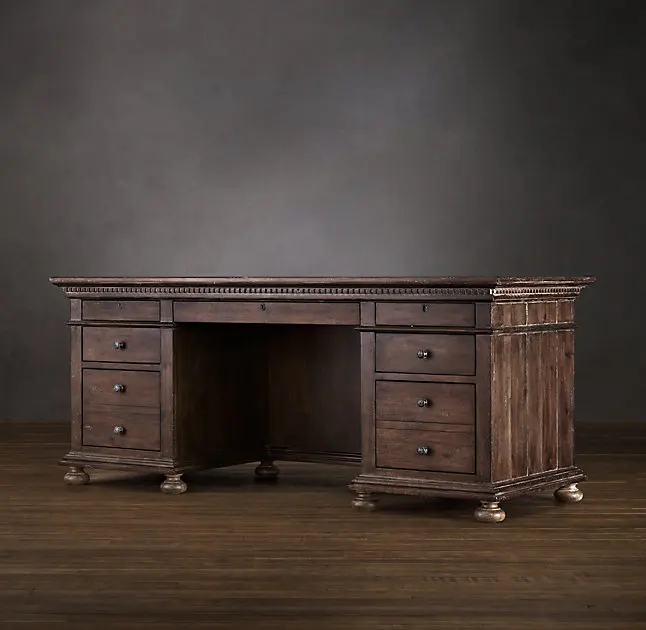 Luxury design wooden curved desks for office or home