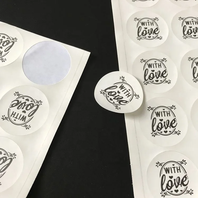 Bespoke Custom Logo White Self Adhesive Stickers Printing Company for clothing