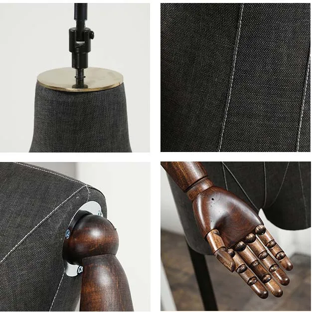 XINJI Fashion Manikin Used Half Body Hanging Female Black Mannequin For Boutique