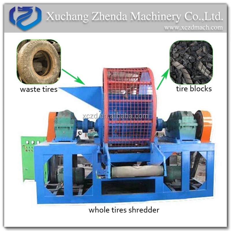 
China used rubber tires recycling machines tyre shredder / waste tire shredding plant 