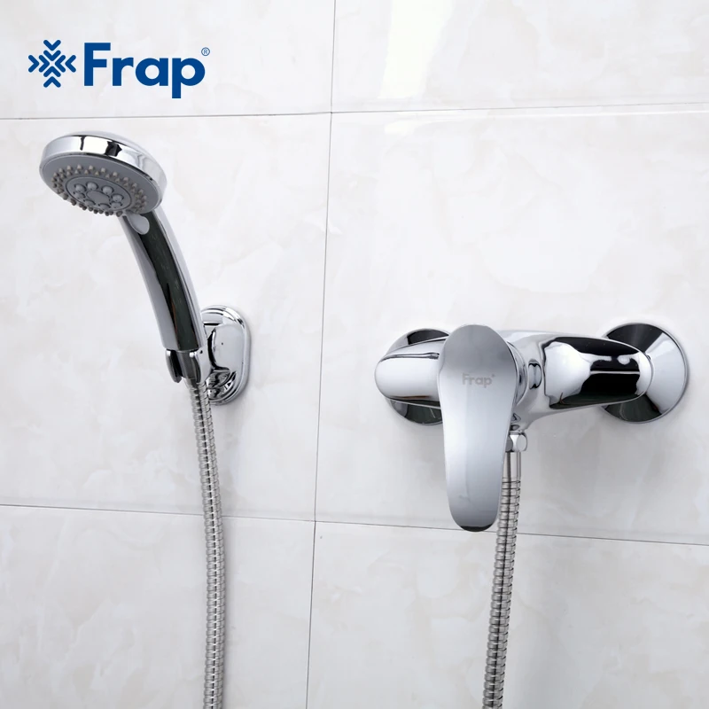 Frap Simple Style Bath Shower Faucet Sets Cold and Hot Water Mixer Tap with Hand Shower F2001