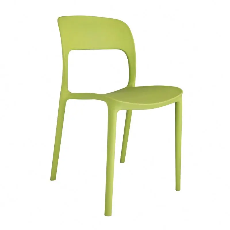 Cheap New Model Modern Italian Outdoor Small Dinning Green PP Dining Plastic Chair