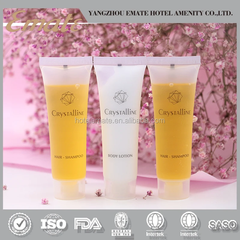 Mini hotel shampoo tubes with customized logo
