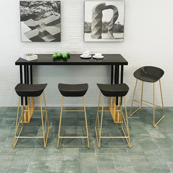 Wholesale modern design high bar furniture bar chair cheap gold metal bar stool