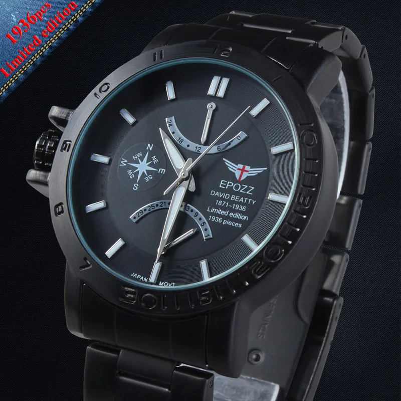 EP1602 50atm Japan Movt Quartz Watch Stainless Steel Band