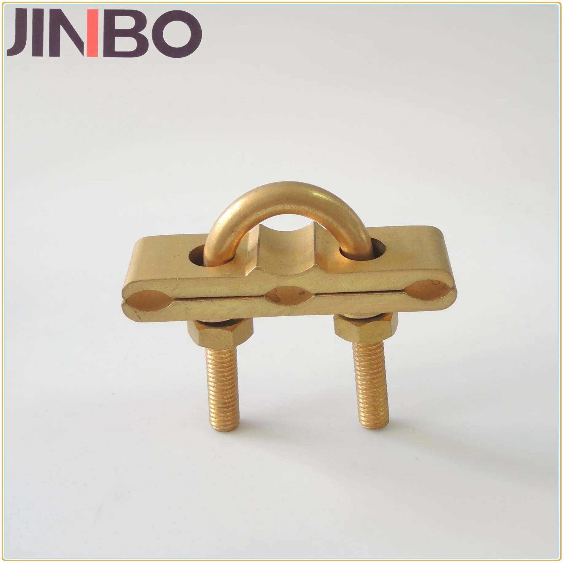 Electric Earthing Materials Brass U Bolt Clamp for Earth rod to Cable