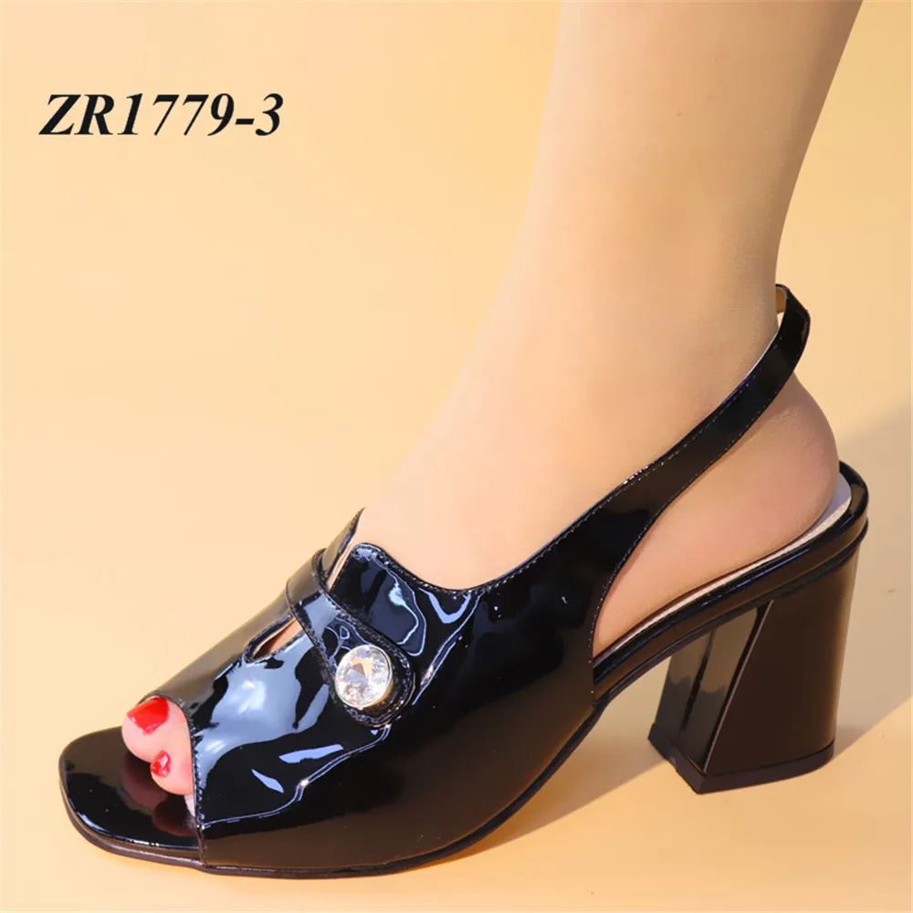 ZR1779 Top quality Turquoise color Italian ladies shoes and matching bag set ladies shoes