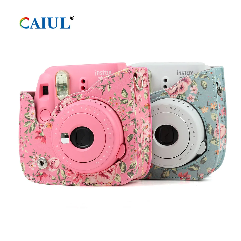 Classic Blue Rose Style Camera Case For For Fujifilm Instax Mini 9