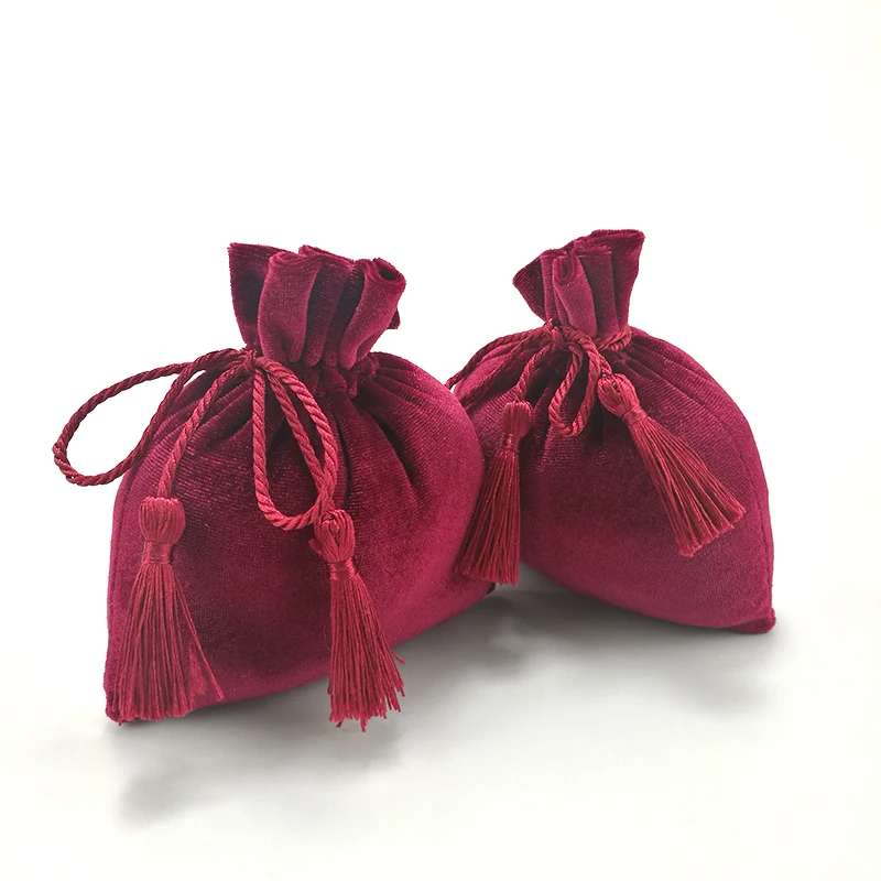 wholesale Velvet Pouches Jewelry Packaging Display Drawstring Packing Gift Bags velvet jewelry pouch