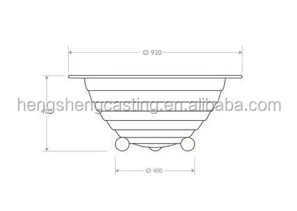 Small Round New Style Cast Iron flower pot with three balls on the bottom / pot type planter