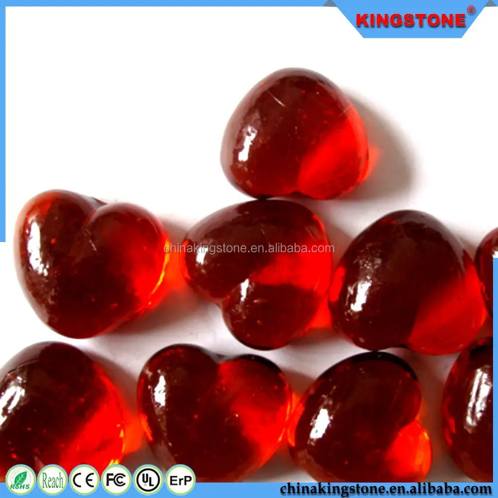 Latest new design high quality coloured glass pebble,green pebble stone white pebble stone for garden,red stone pebble