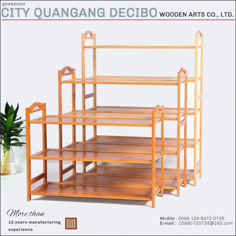 high quality china export customized vintage wooden shoe rack