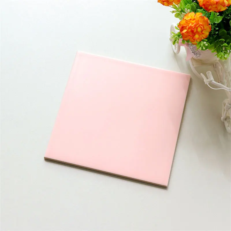 Pink Color 20x20 Matte Finish Ceramic Bathroom Tile for Wall and Floor
