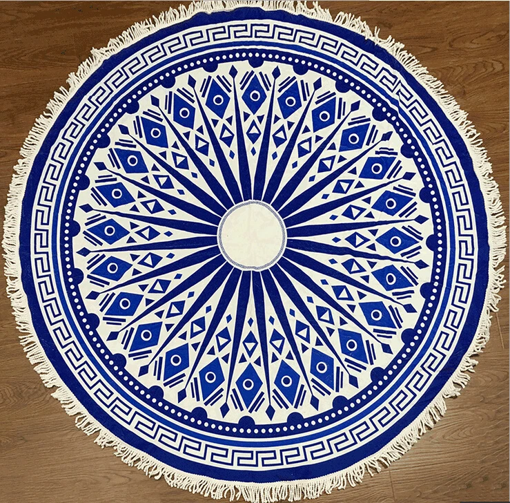 
Manufacturer thin round beach towel custom 