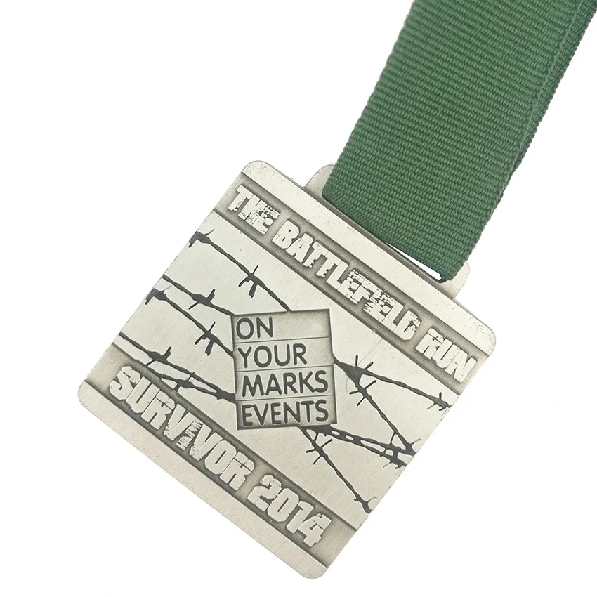 Оптовая продажа античный никель мягкая эмаль 2D Бег Спорт цинковый сплав металла медаль