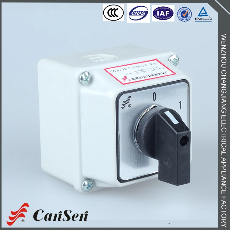 LW26-20 0-1 4 P IP65 поворотный переключатель с защитной коробке