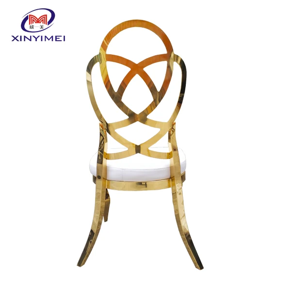 Factory selling luxury flower shape wedding chair with stainless steel