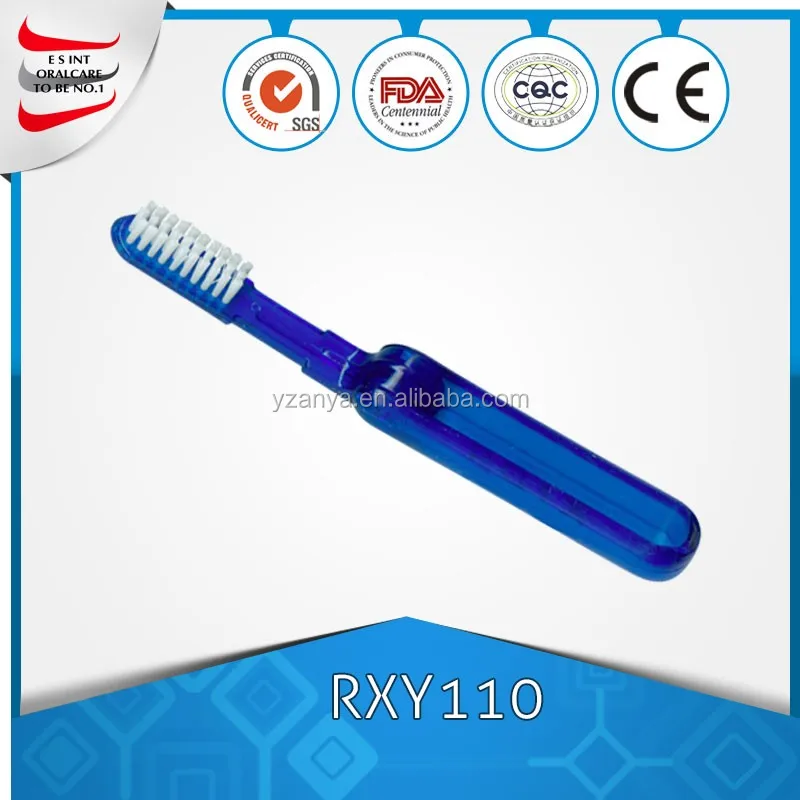 High quality Three Folding Outdoor Traveling Plastic Disposable Tooth Brush Must-have Portable Toothbrush